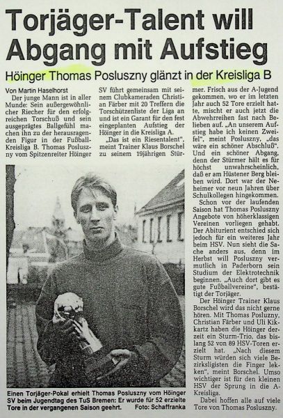 1993-Erste-Mannschaft-Bericht-Posluszny