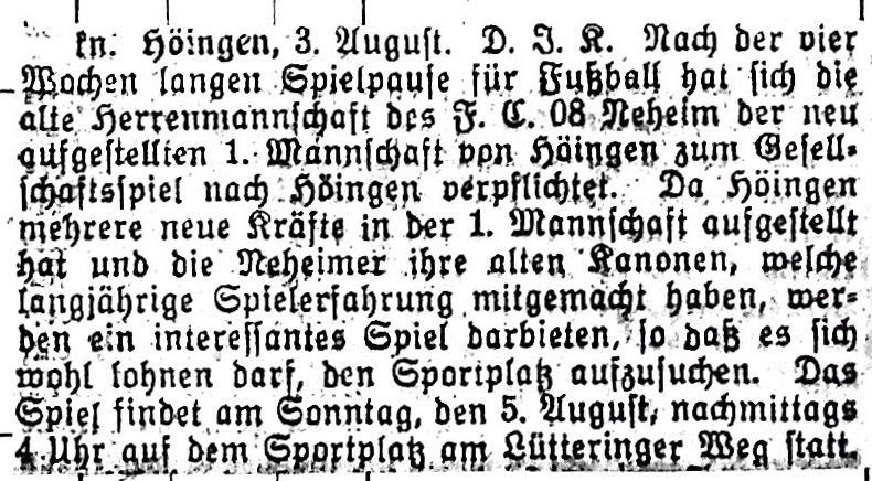 1928-Freundschaftsspiel-Hoeingen-Neheim-AH-01-Vorbericht