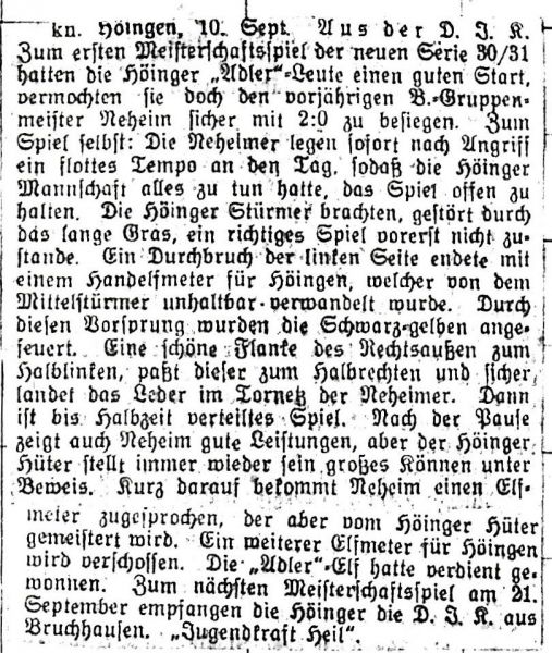 1930-31-Spielbericht-gegen-Neheim