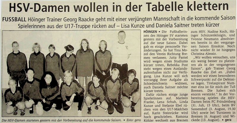 2005-Damen-Vorbereitung