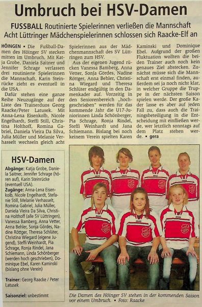 2007-Damen-Trainingsauftakt