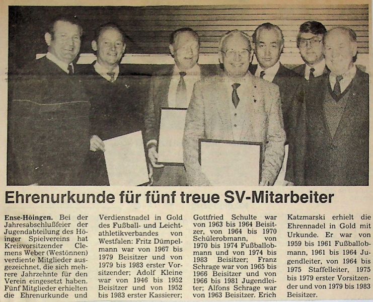 1984-FLVW-Ehrenurkunde-fuer-5-verdiente-Mitglieder