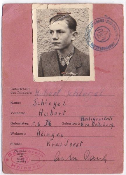 Spielerpass-Hubert-Schlegel