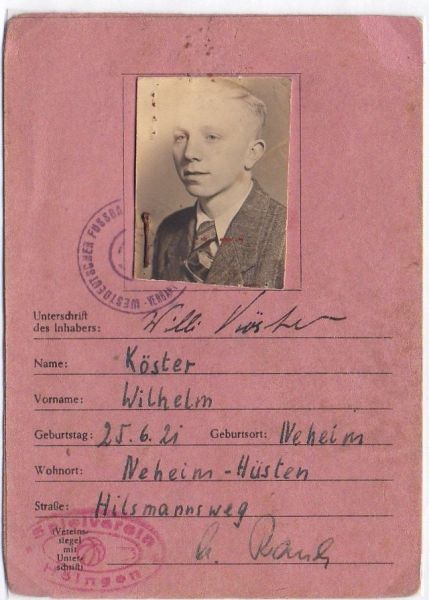 Spielerpass-Wilhelm-Koester