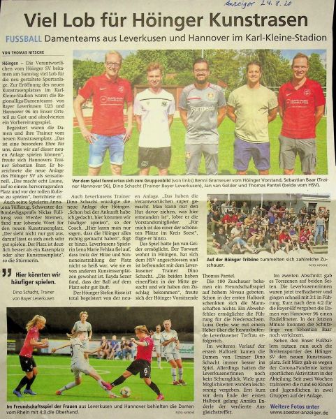 2020-08-22-Einweihung-Kunstrasen-mit-Bayer-Leverkusen-gegen-Hannover-96-Frauen