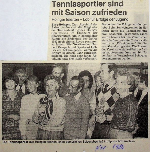 1982-Saisonabschluss