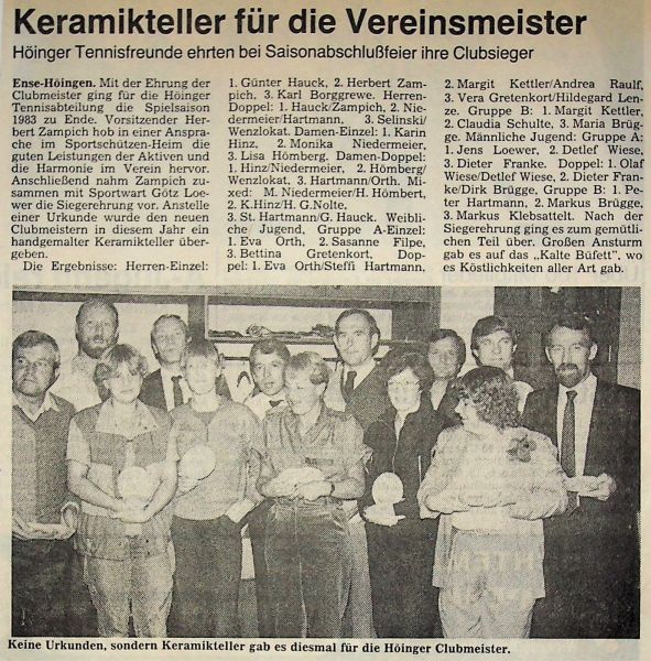 1983-Saisonabschlussfeier