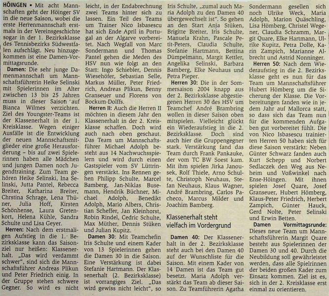 2005-Saisonvorbericht